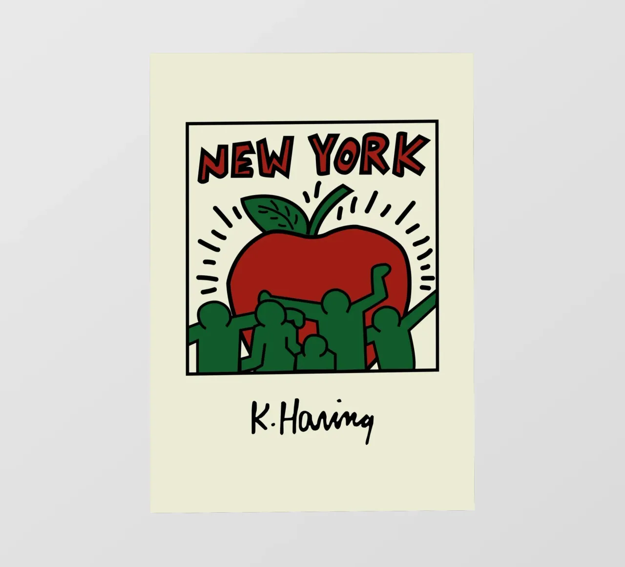 Poster di Keith Haring New York Big Apple pellicola backlit da ClubArt