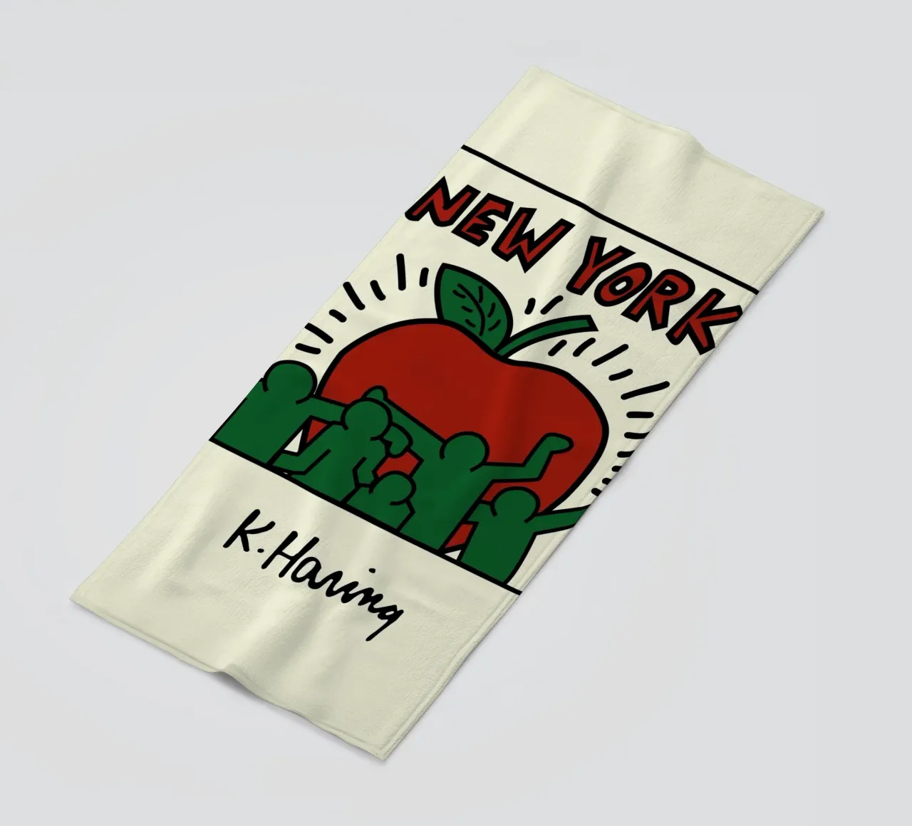 Poster di Keith Haring New York Big Apple telo mare da ClubArt