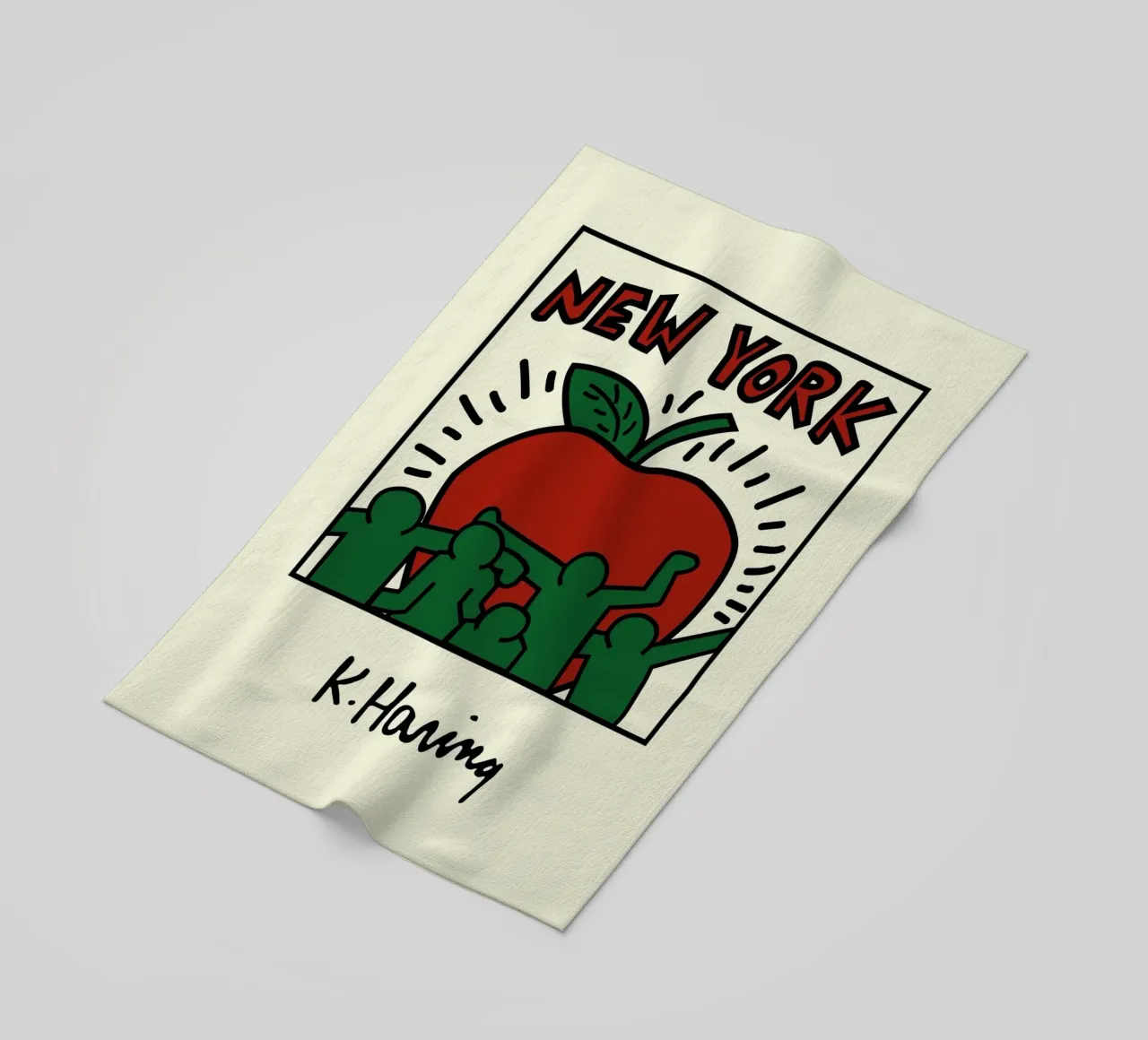 Poster di Keith Haring New York Big Apple telo mare da ClubArt