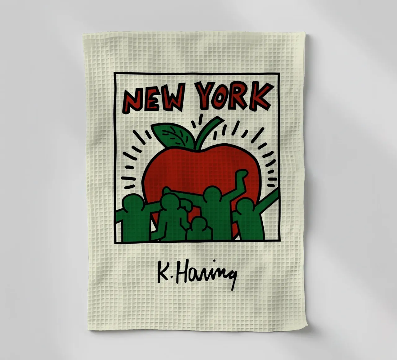 Poster di Keith Haring New York Big Apple canovaccio da cucina da ClubArt