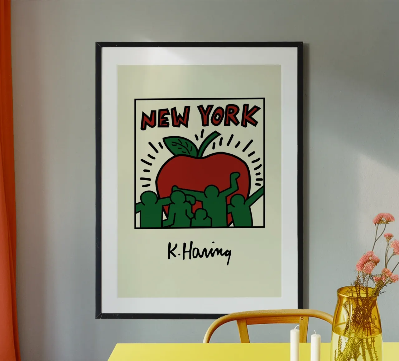 Poster di Keith Haring New York Big Apple carta hahnemühle da ClubArt