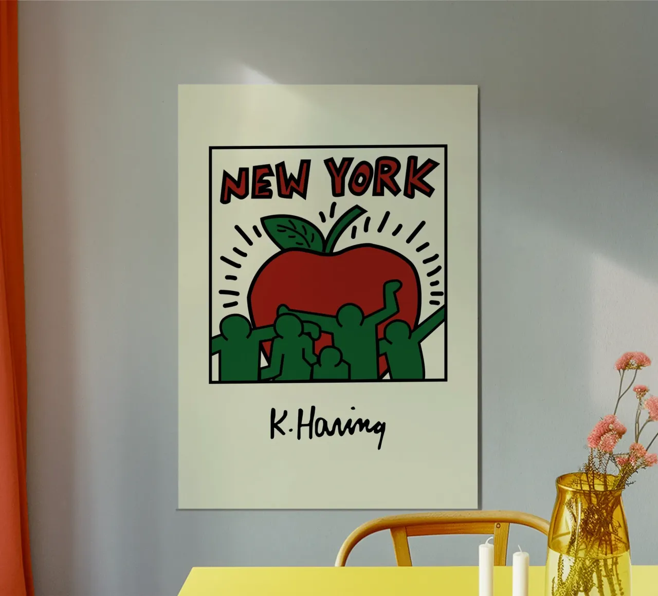Poster di Keith Haring New York Big Apple carta hahnemühle da ClubArt