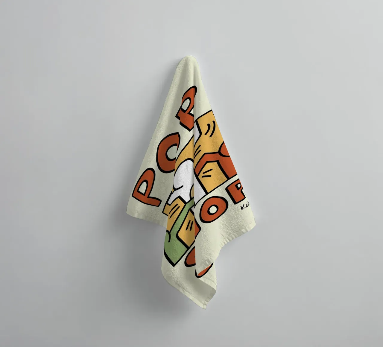 Keith Haring Pop Shop Art Print towel by ClubArt