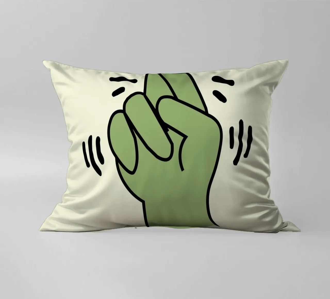 Stampa pop di Keith Haring con dita incrociate cuscino da ClubArt
