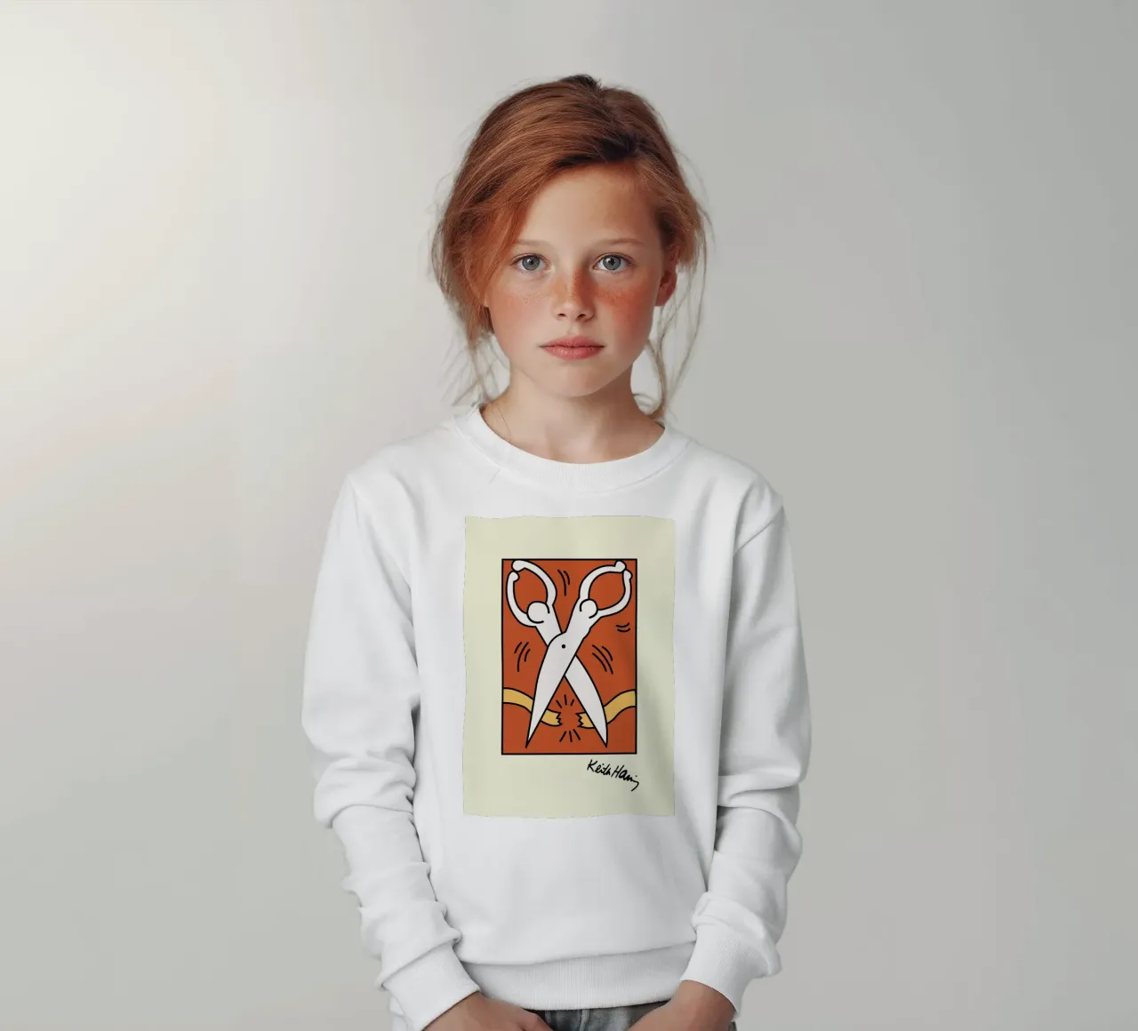 Keith Haring Tijeras Pop Art Print sudadera para niño de ClubArt