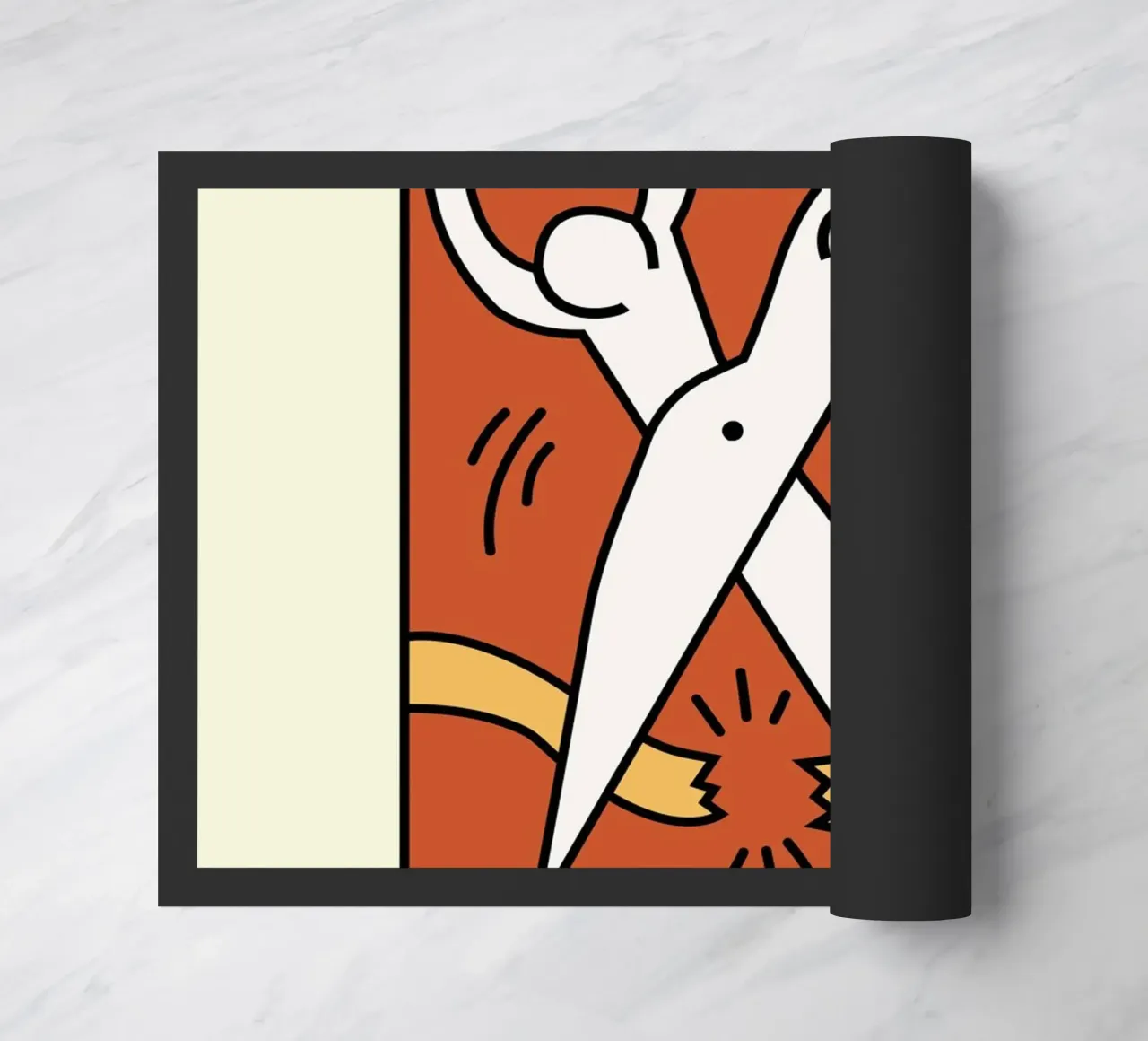 Keith Haring Ciseaux Pop Art Print paillasson de ClubArt