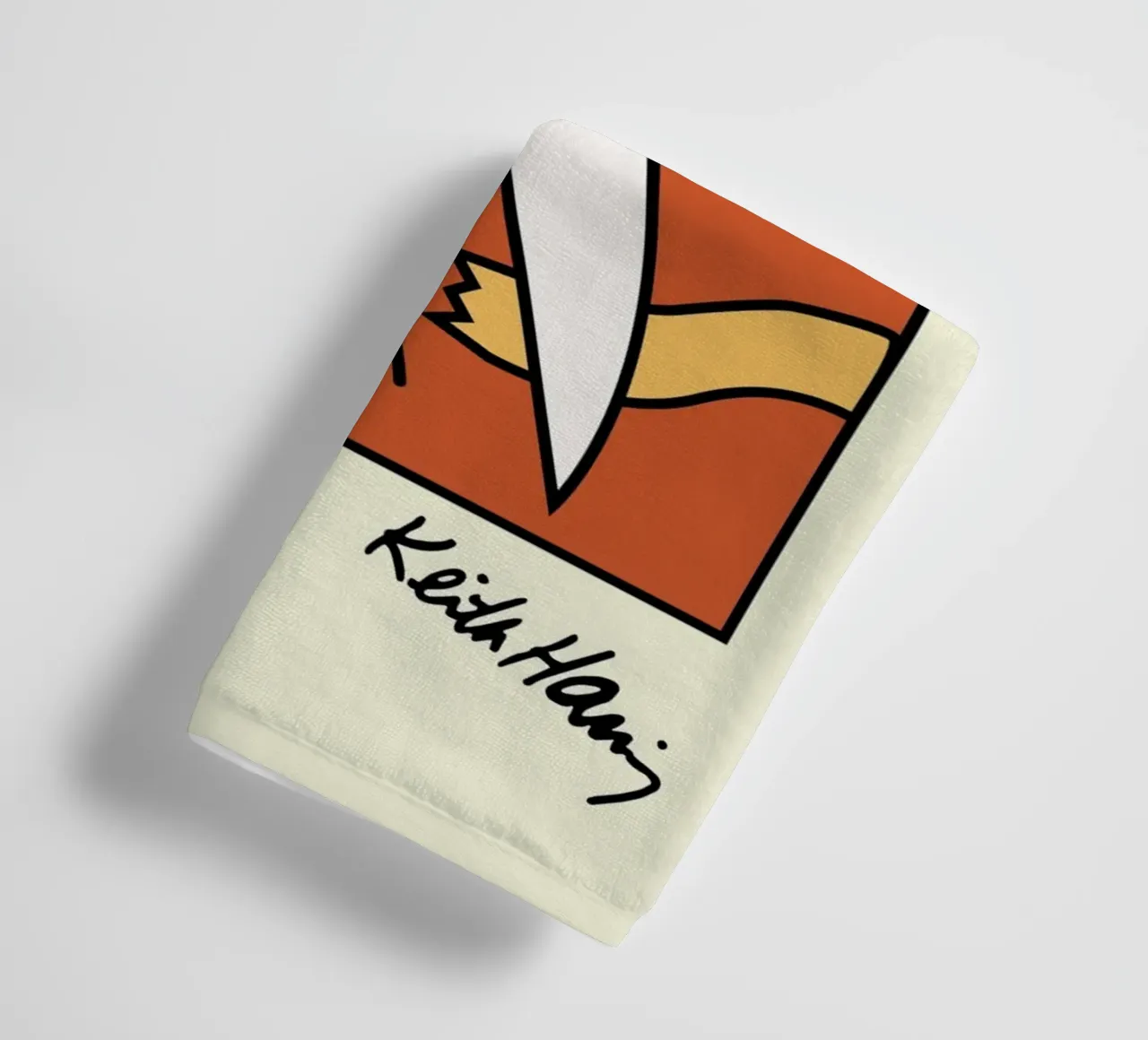 Keith Haring Scissors Pop Art Print towel by ClubArt