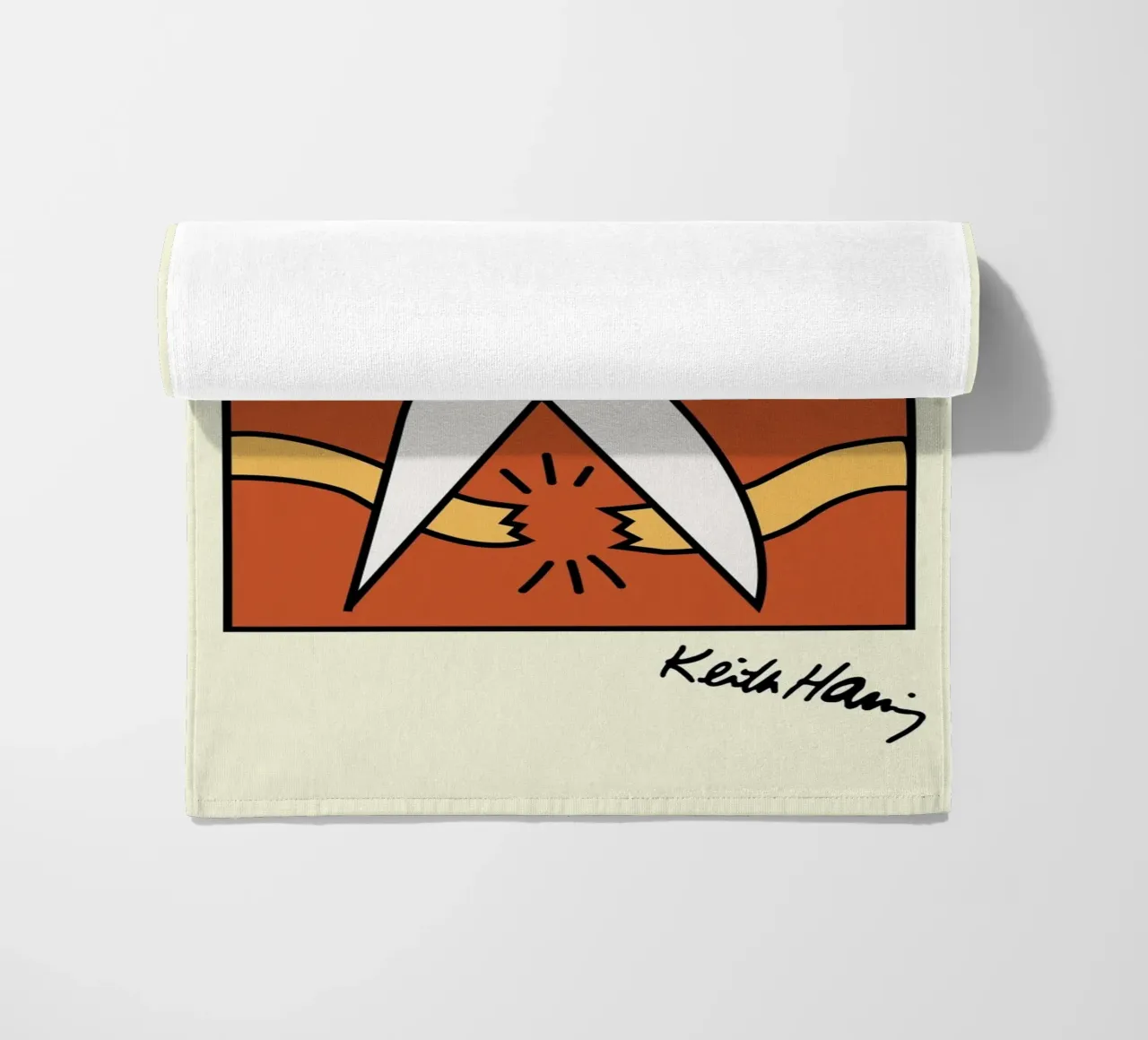 Keith Haring Scissors Pop Art Print beach towel by ClubArt