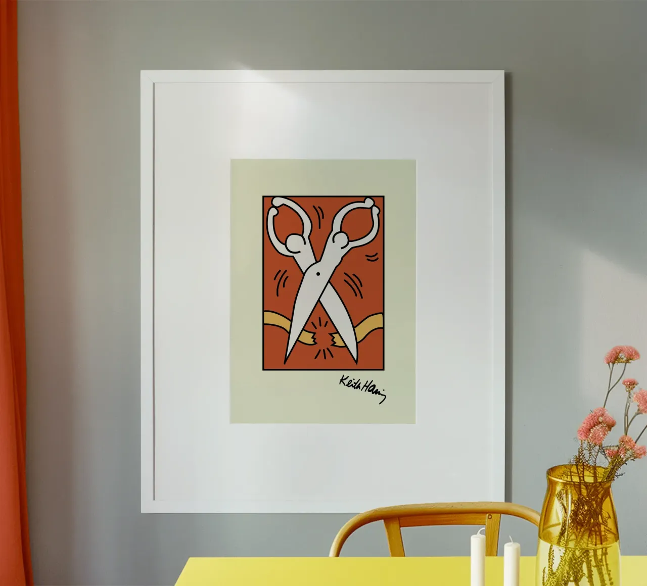 Keith Haring Tijeras Pop Art Print poster de ClubArt
