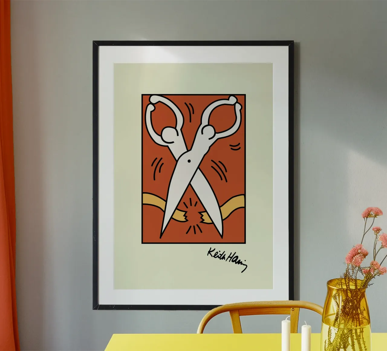 Keith Haring Tijeras Pop Art Print poster de ClubArt