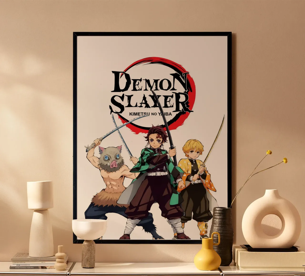 Squadra Ammazzademoni Classic 2 poster con telaio in legno da igoshartwrks