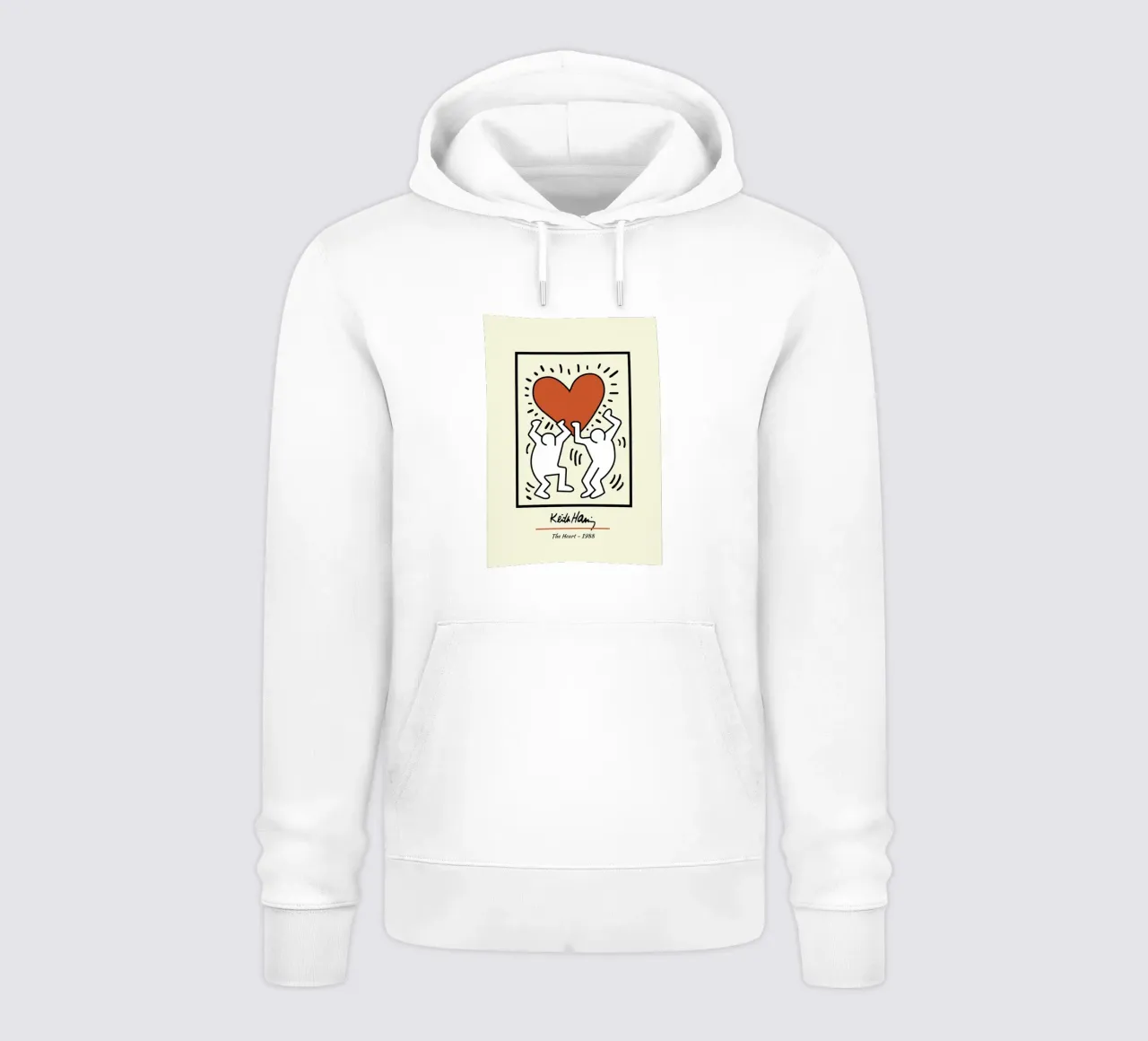 Keith Haring Il cuore - Poster Pop Art felpa con cappuccio da ClubArt