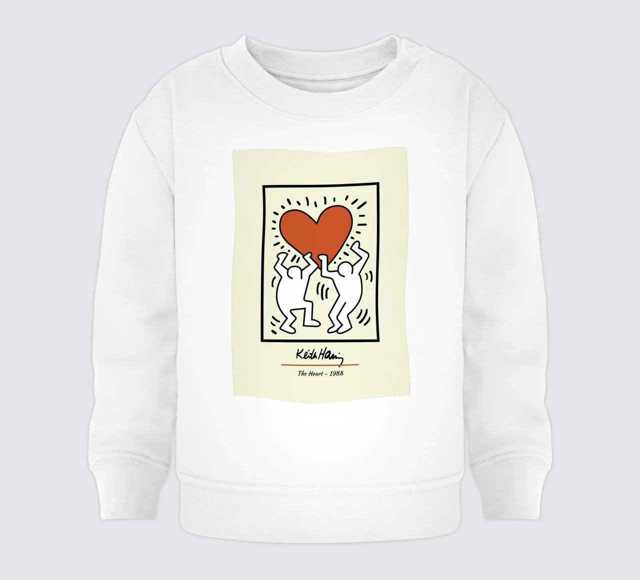 Keith Haring Il cuore - Poster Pop Art felpa neonato da ClubArt