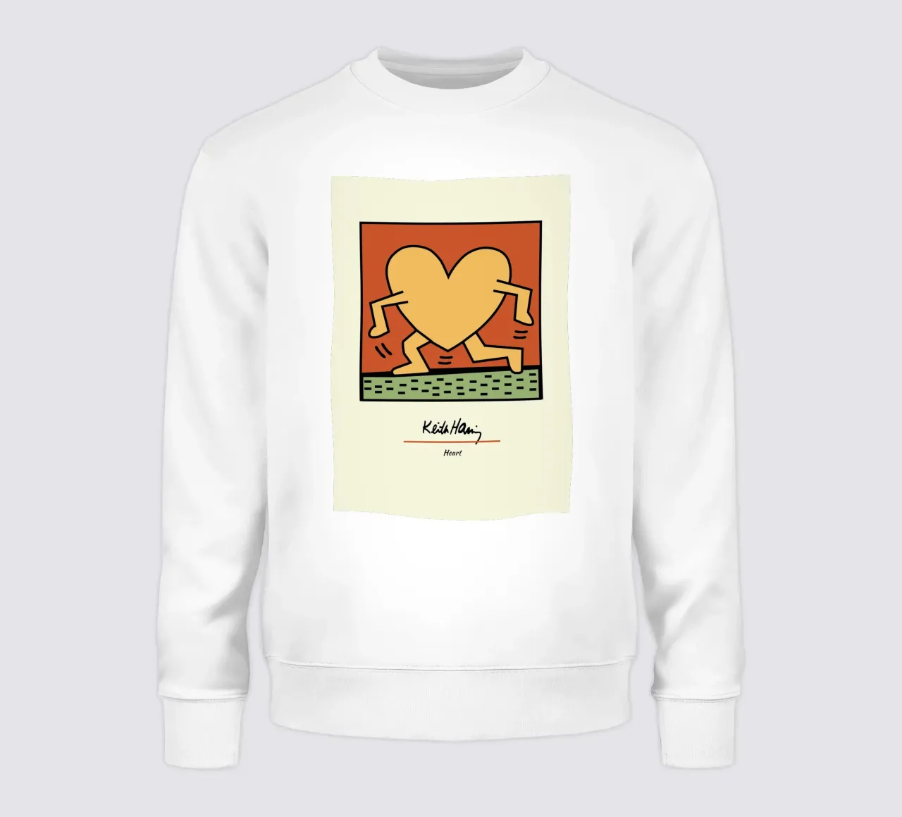Stampa pop art del cuore di Keith Haring felpa da ClubArt