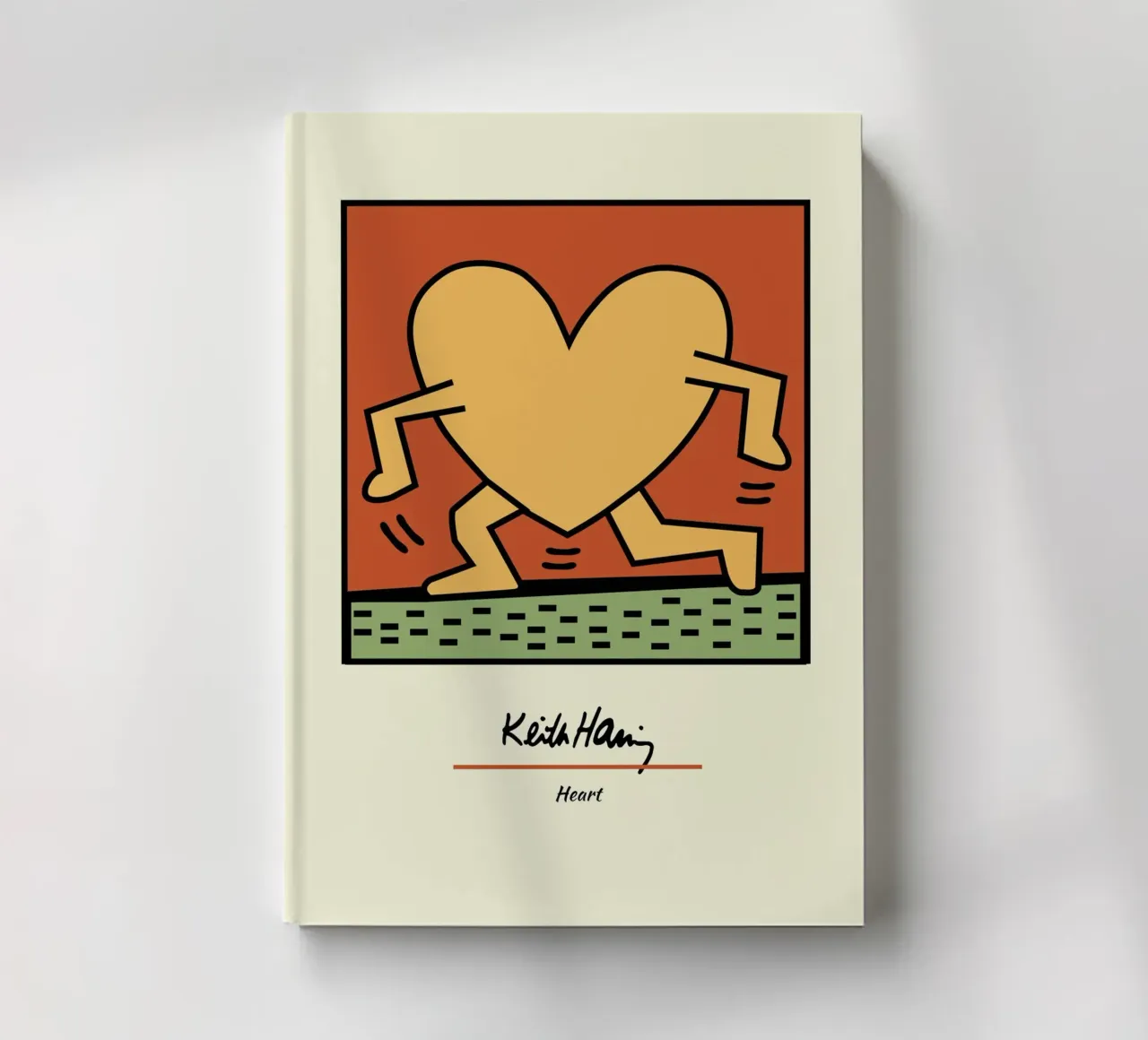 Keith Haring Heart Pop Art Print notebook by ClubArt