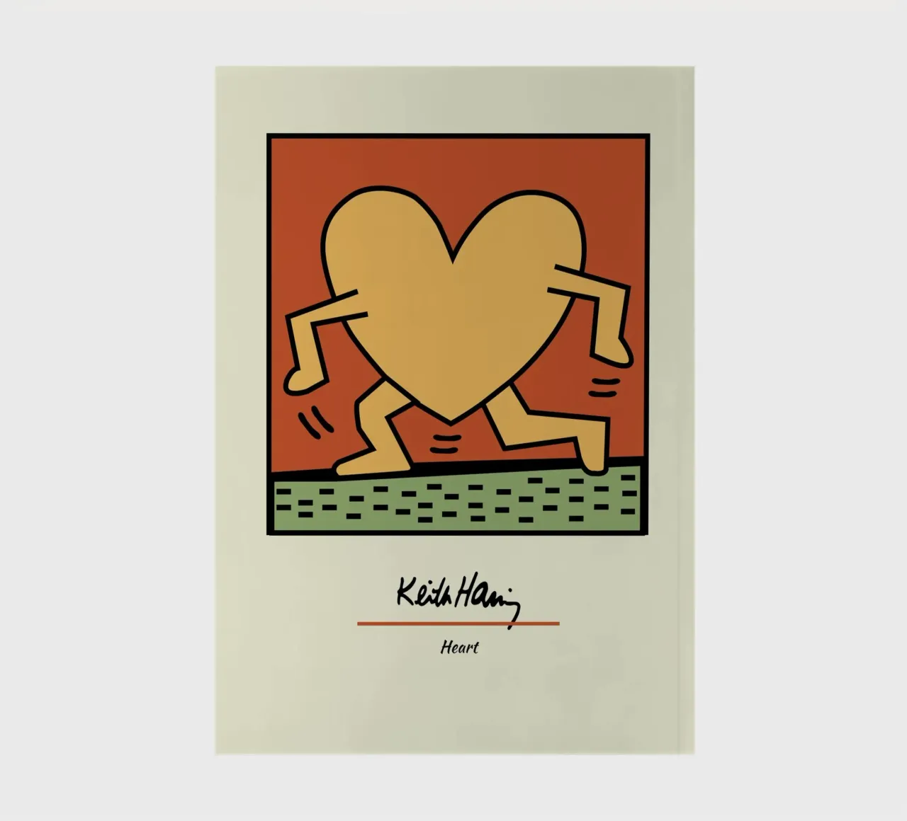Keith Haring Heart Pop Art Print notebook by ClubArt