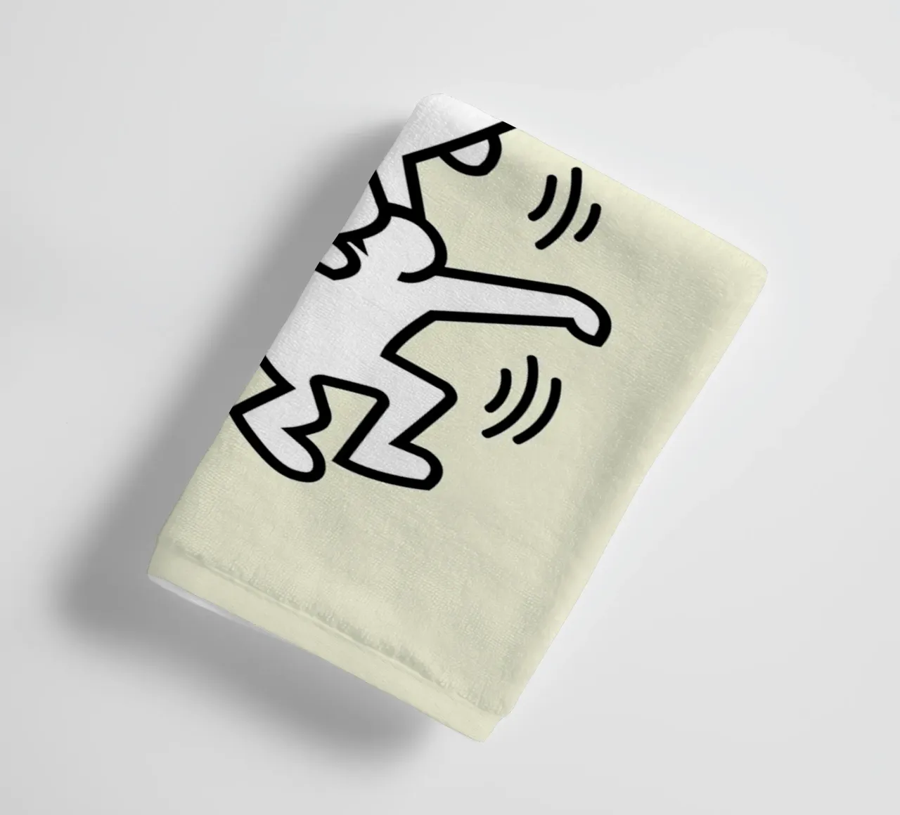 Keith Haring Human Tower Pop Art Print towel by ClubArt