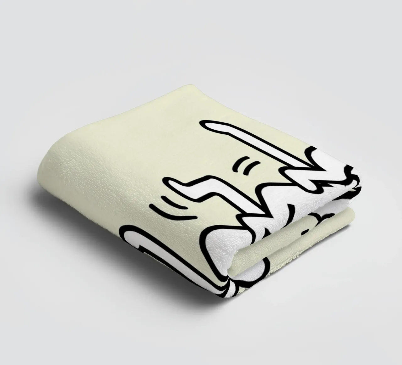 Keith Haring Human Tower Pop Art Print towel by ClubArt