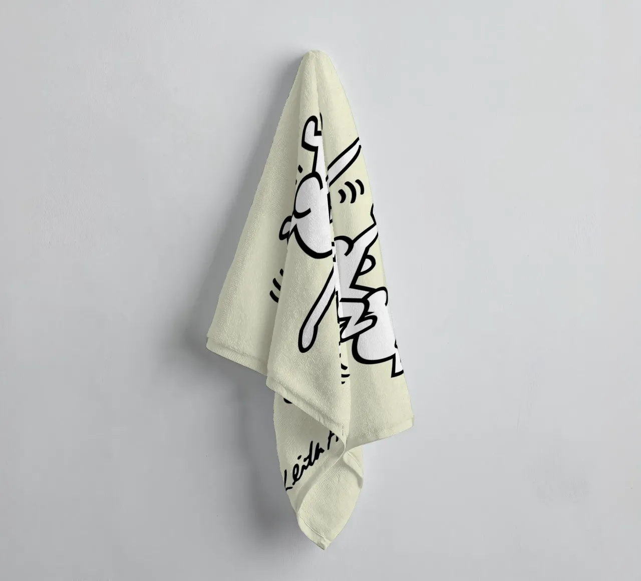 Keith Haring Human Tower Pop Art Print towel by ClubArt
