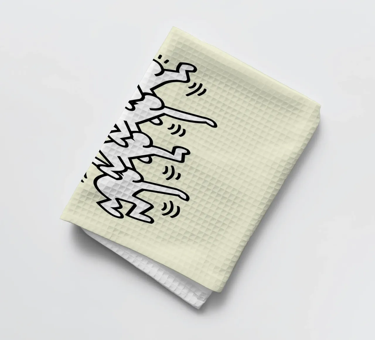 Keith Haring Human Tower Pop Art Print torchon de ClubArt