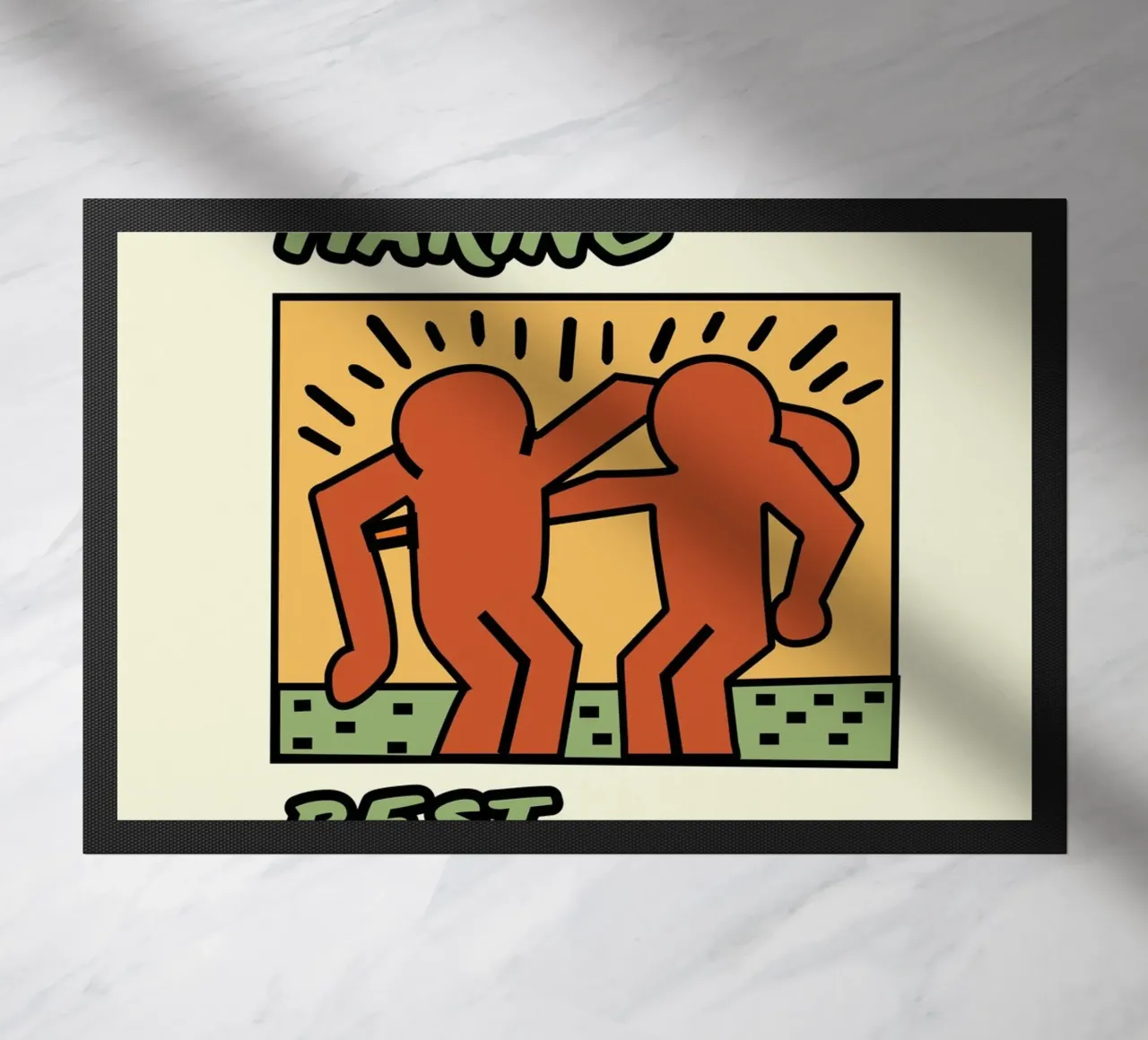Poster di Keith Haring per l'amicizia dei migliori amici zerbino da ClubArt