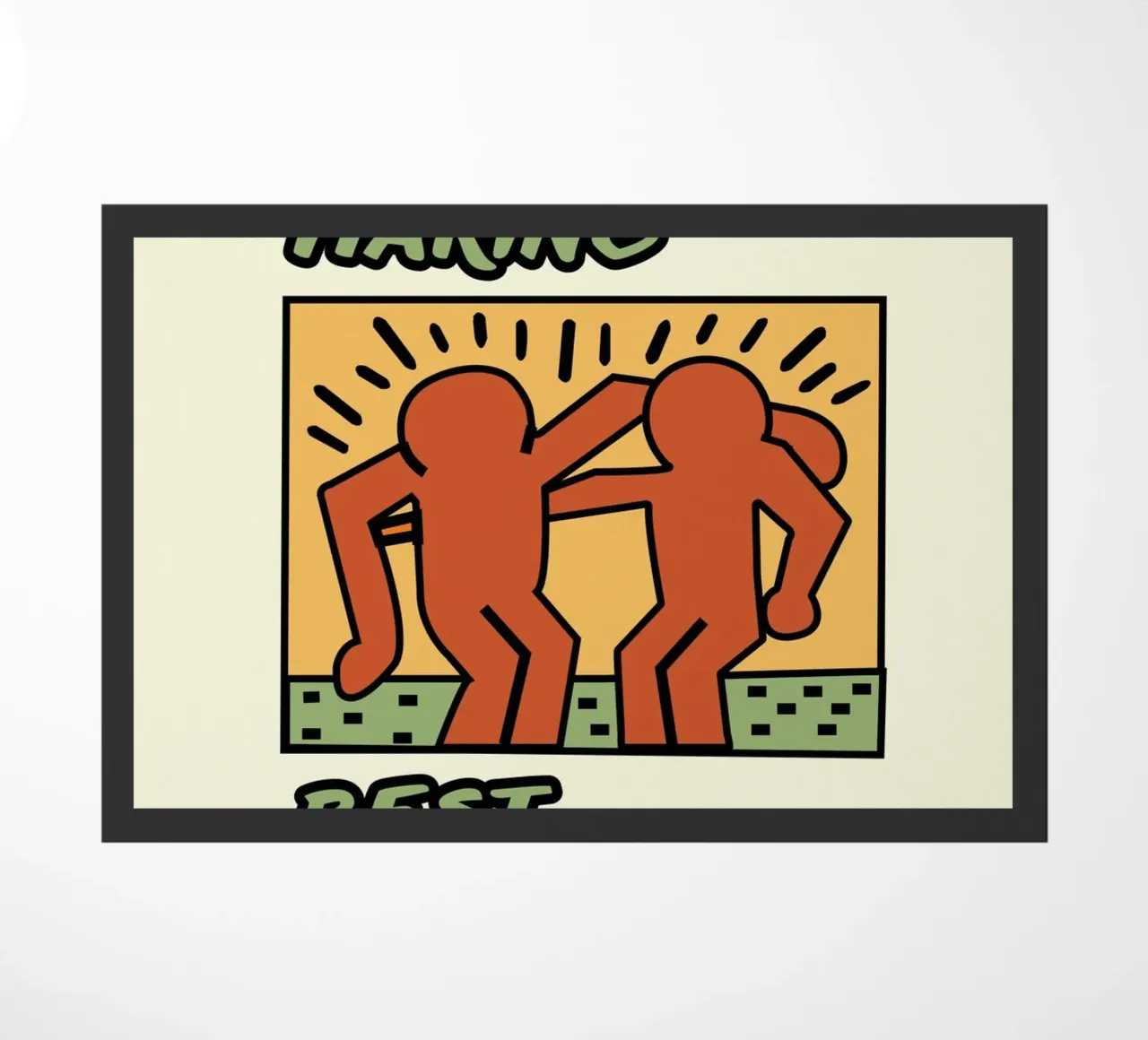 Poster di Keith Haring per l'amicizia dei migliori amici zerbino da ClubArt