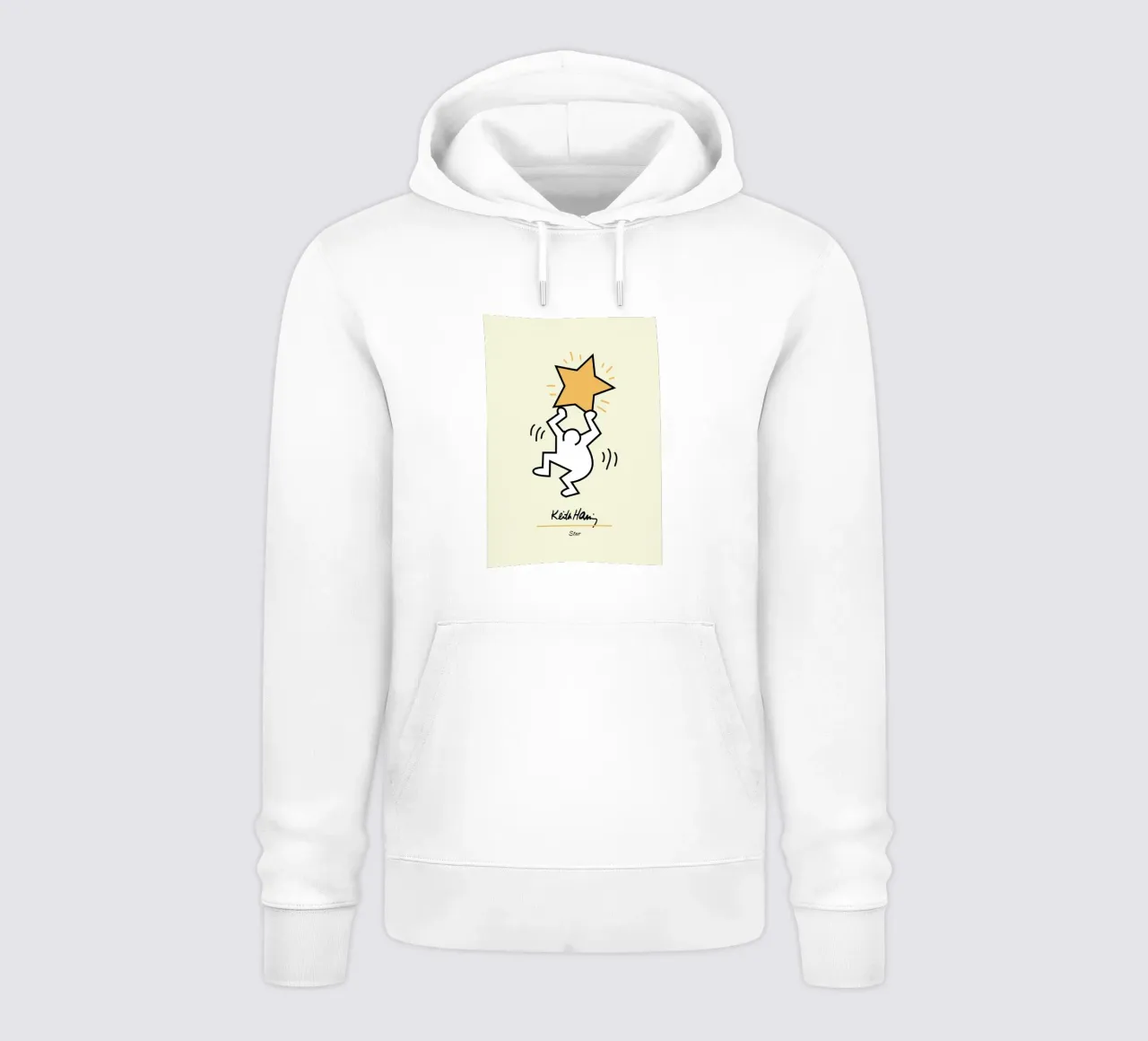 Stampa pop di Keith Haring Star felpa con cappuccio da ClubArt