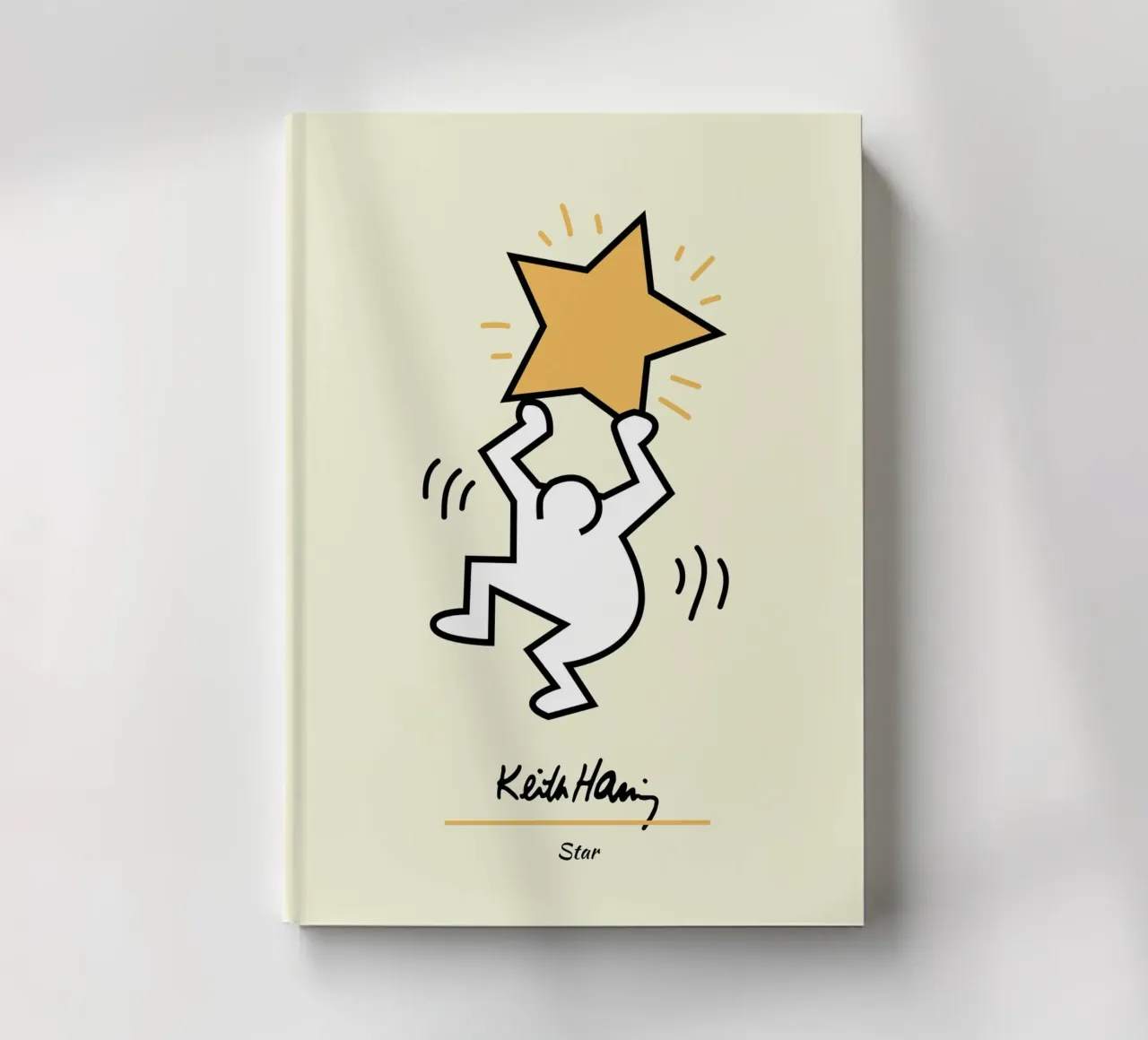 Keith Haring Star Pop Art Print notebook by ClubArt