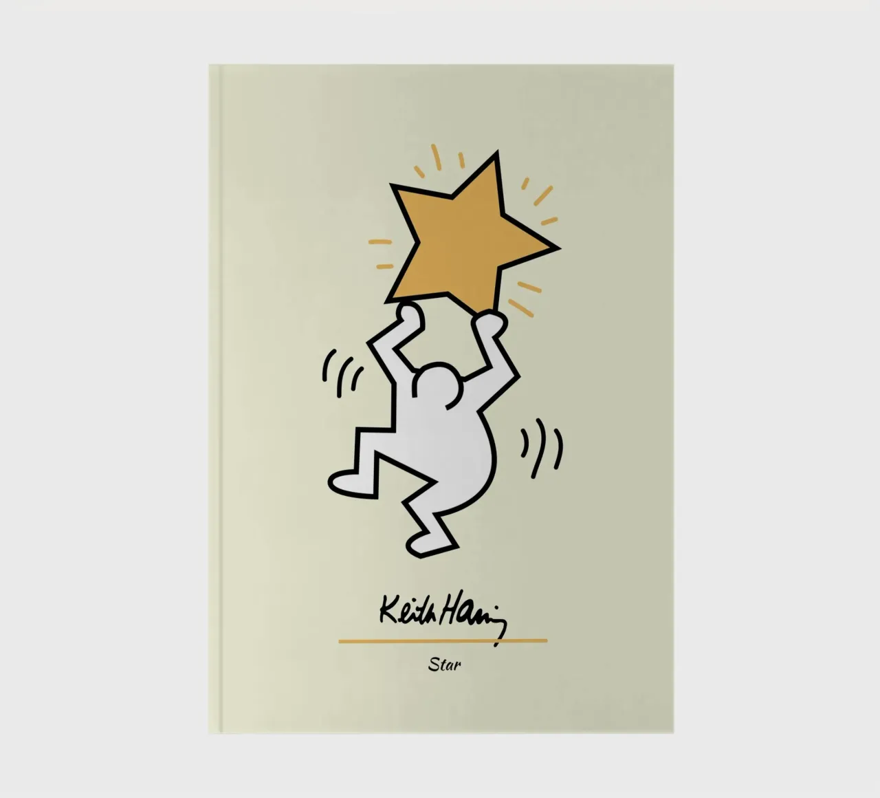 Keith Haring Star Pop Art Print notebook by ClubArt