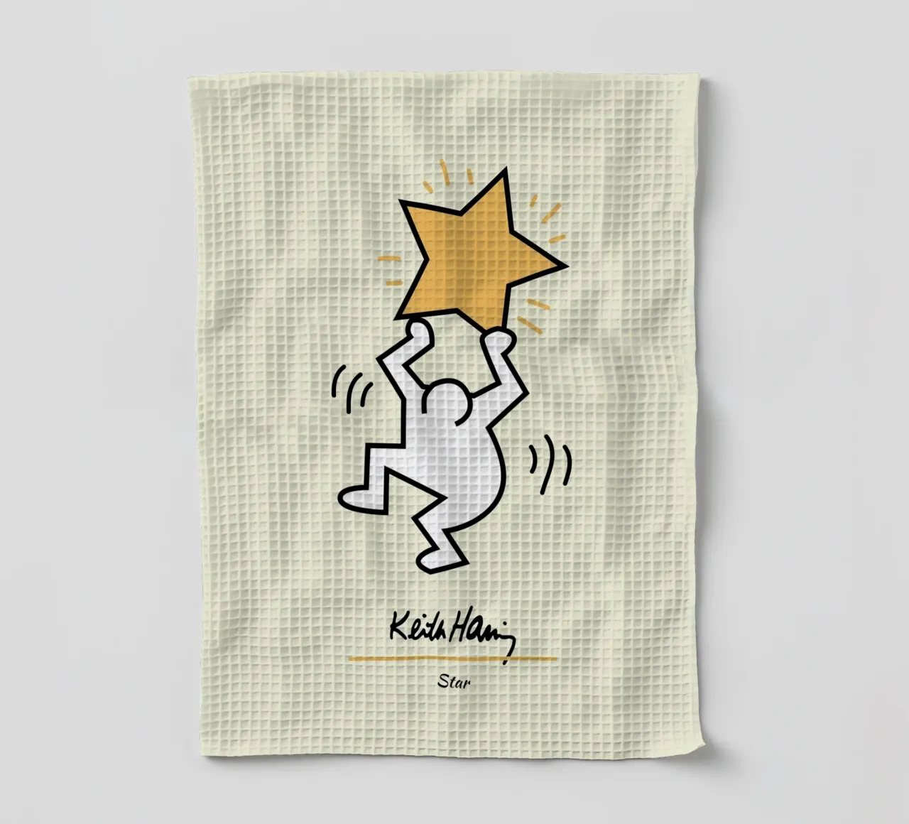 Keith Haring Star Pop Art Print torchon de ClubArt
