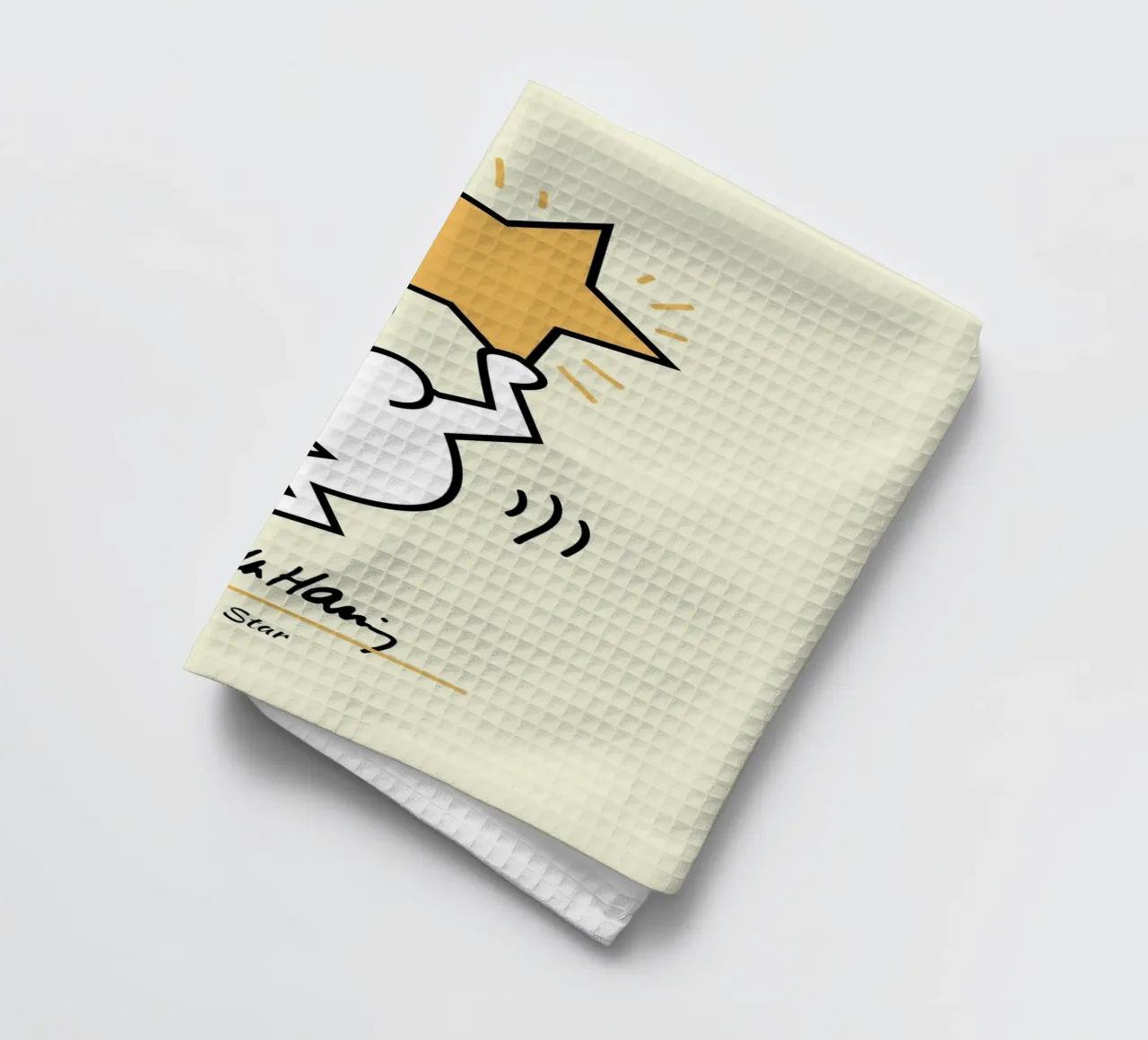Keith Haring Star Pop Art Print torchon de ClubArt