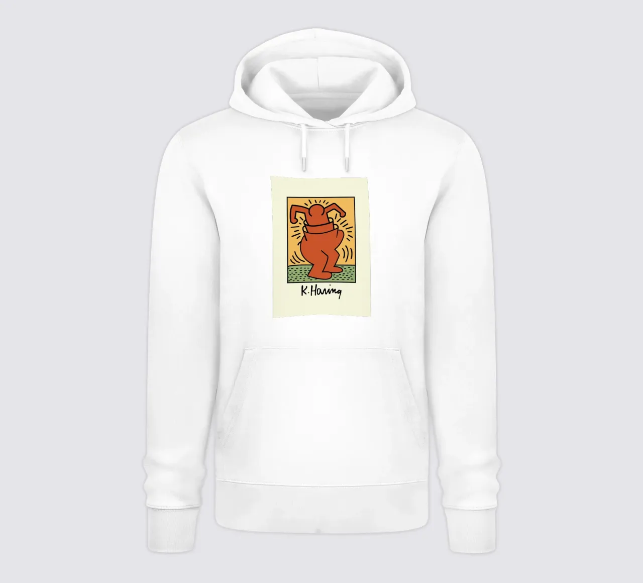 Stampa pop di Keith Haring Radiant Figure felpa con cappuccio da ClubArt