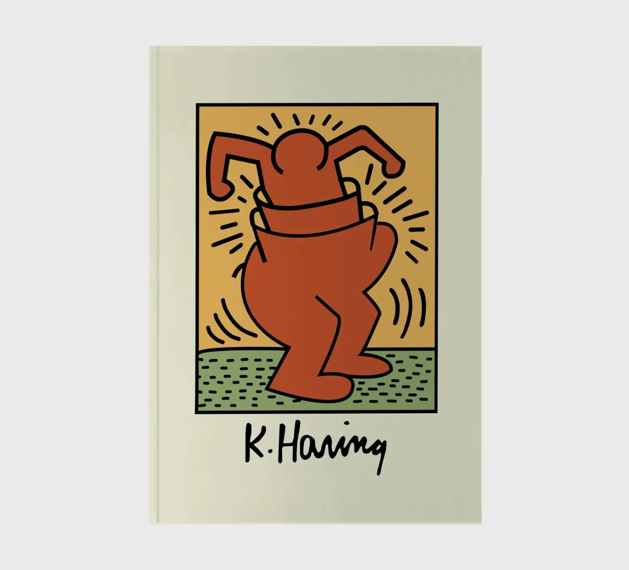 Keith Haring Radiant Figure Pop Art Print notebook by ClubArt