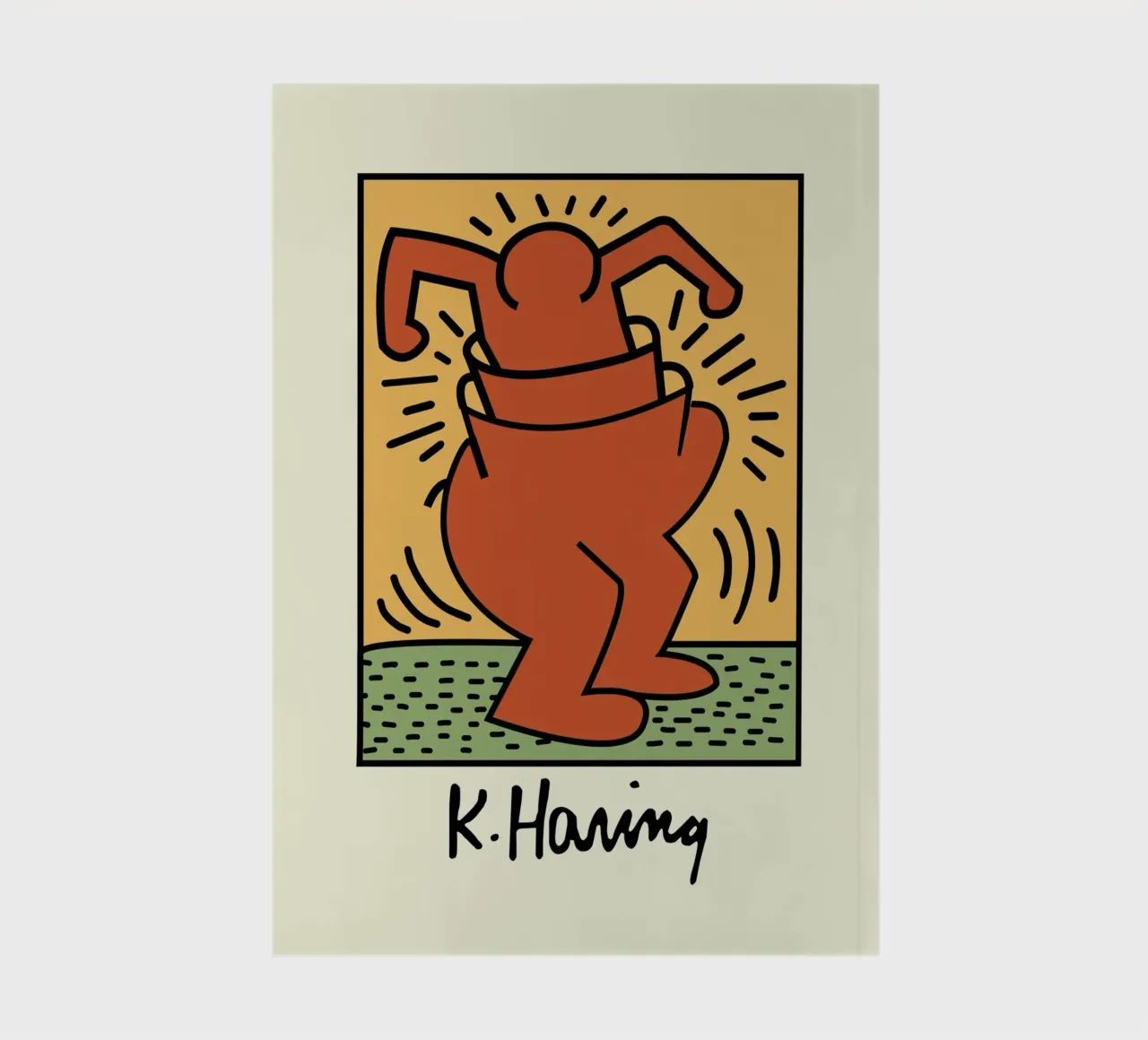 Keith Haring Radiant Figure Pop Art Print notebook by ClubArt