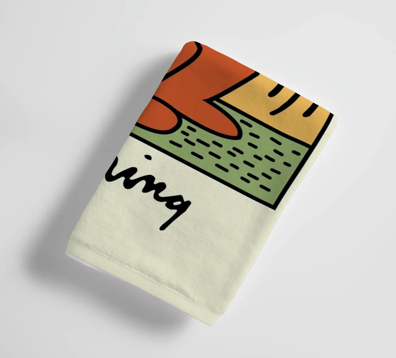 Keith Haring Radiant Figure Pop Art Print towel by ClubArt