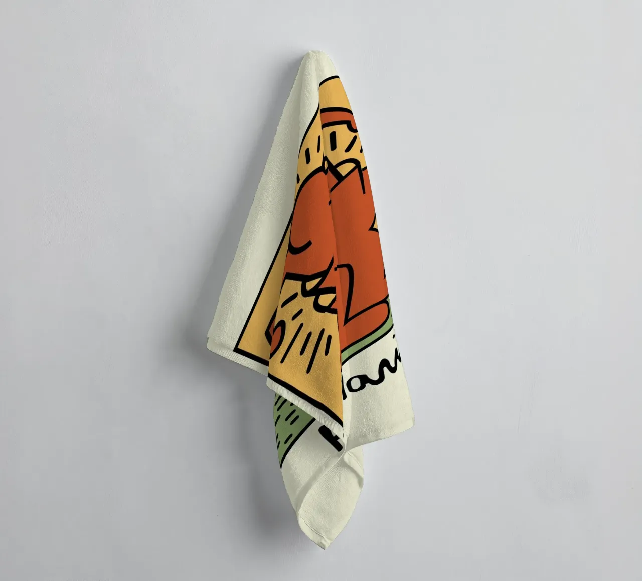 Keith Haring Radiant Figure Pop Art Print towel by ClubArt