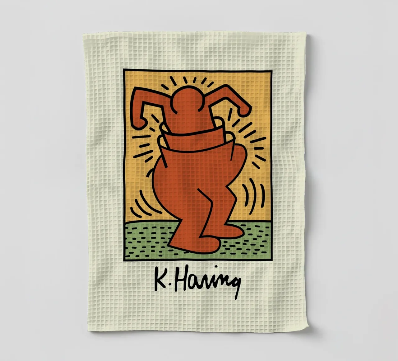 Keith Haring Radiant Figure Pop Art Print torchon de ClubArt