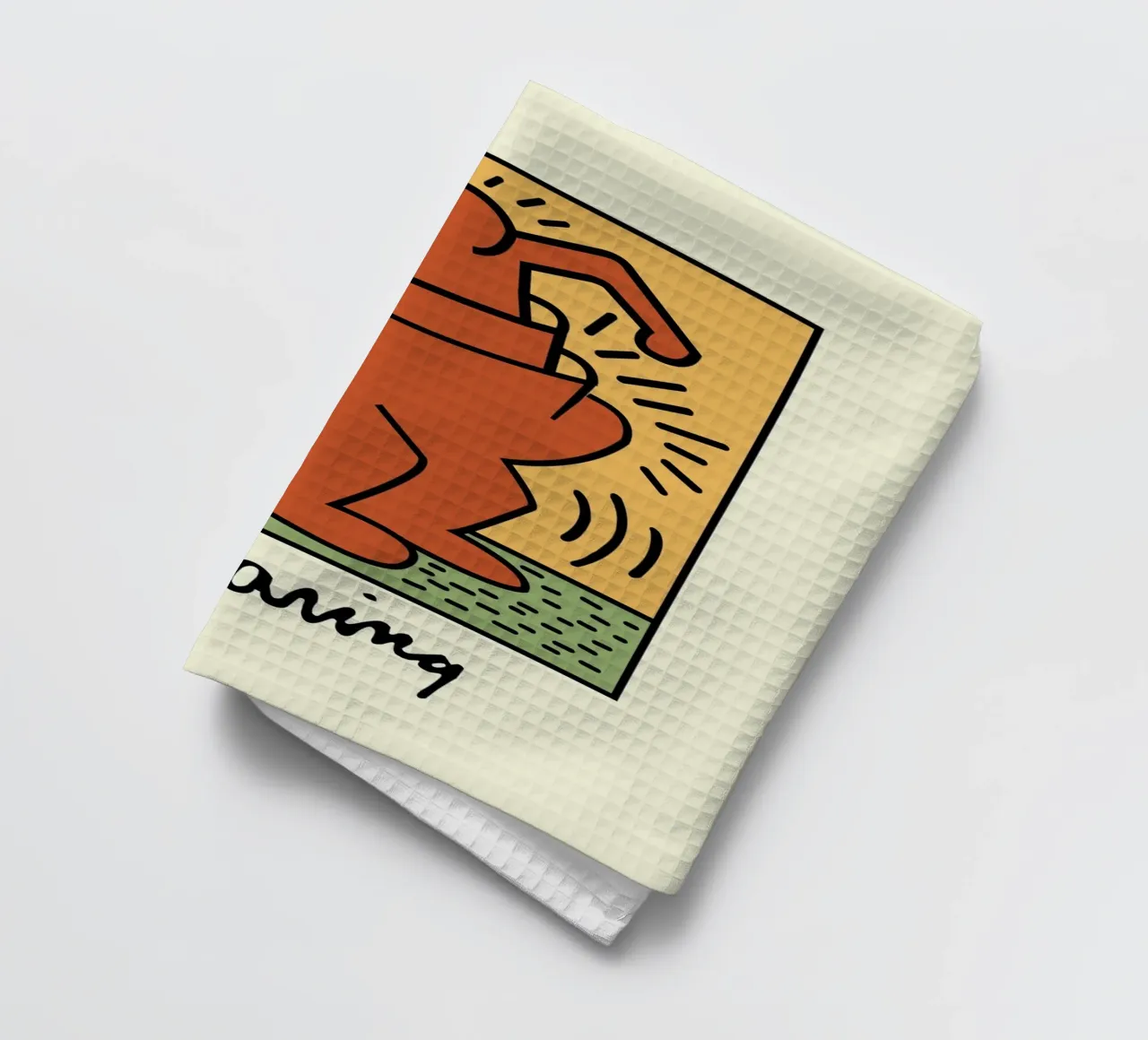 Keith Haring Radiant Figure Pop Art Print torchon de ClubArt