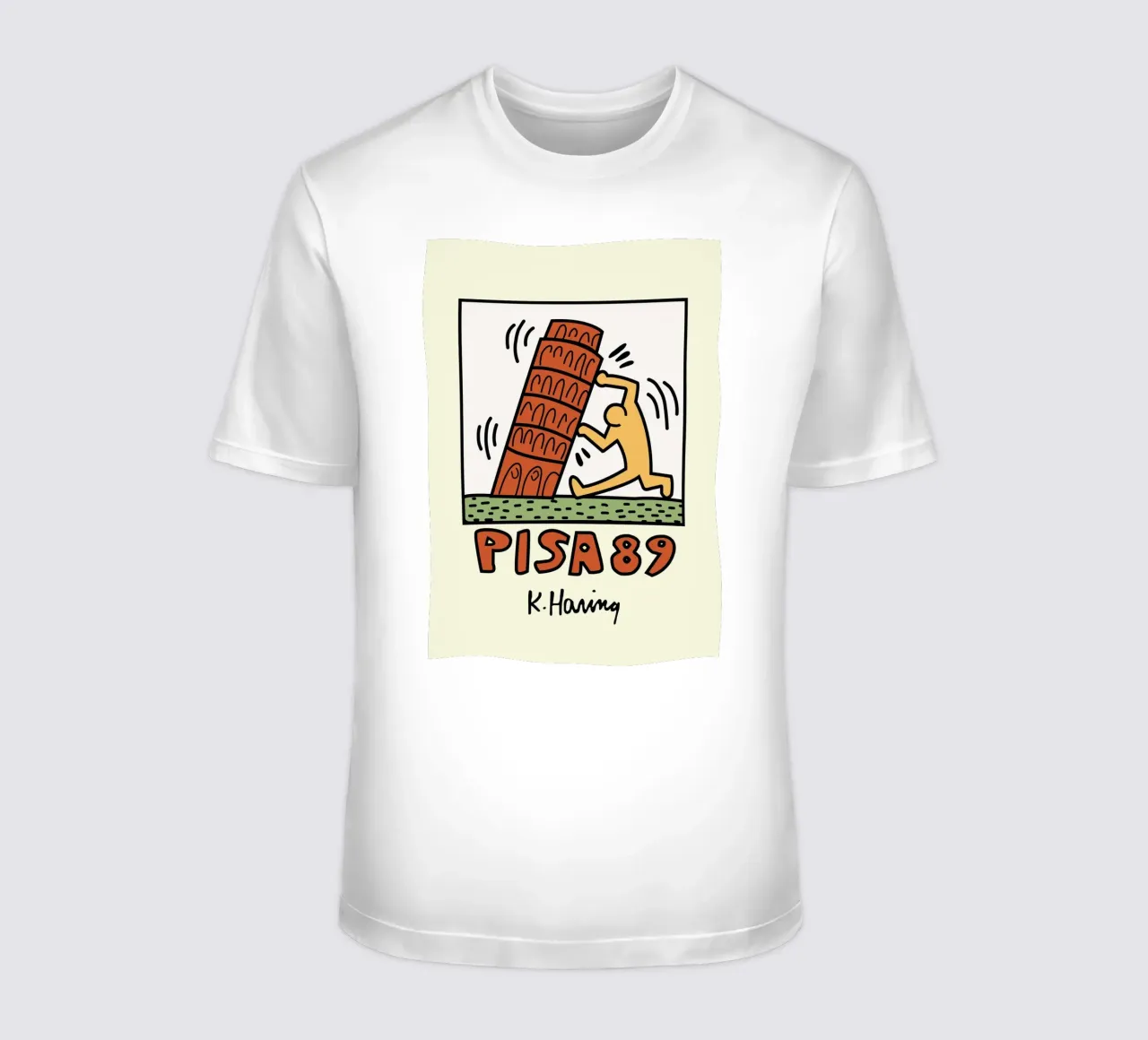 Keith Haring Pisa 89 Poster Pop Art t-shirt da ClubArt