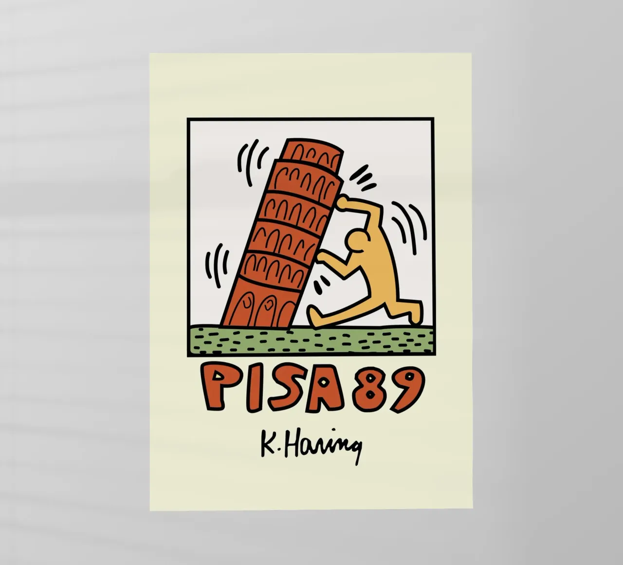 Keith Haring Pisa 89 Poster Pop Art pellicola backlit da ClubArt