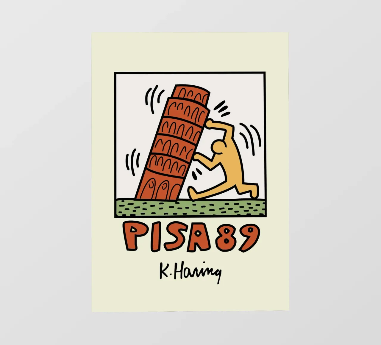 Keith Haring Pisa 89 Poster Pop Art pellicola backlit da ClubArt