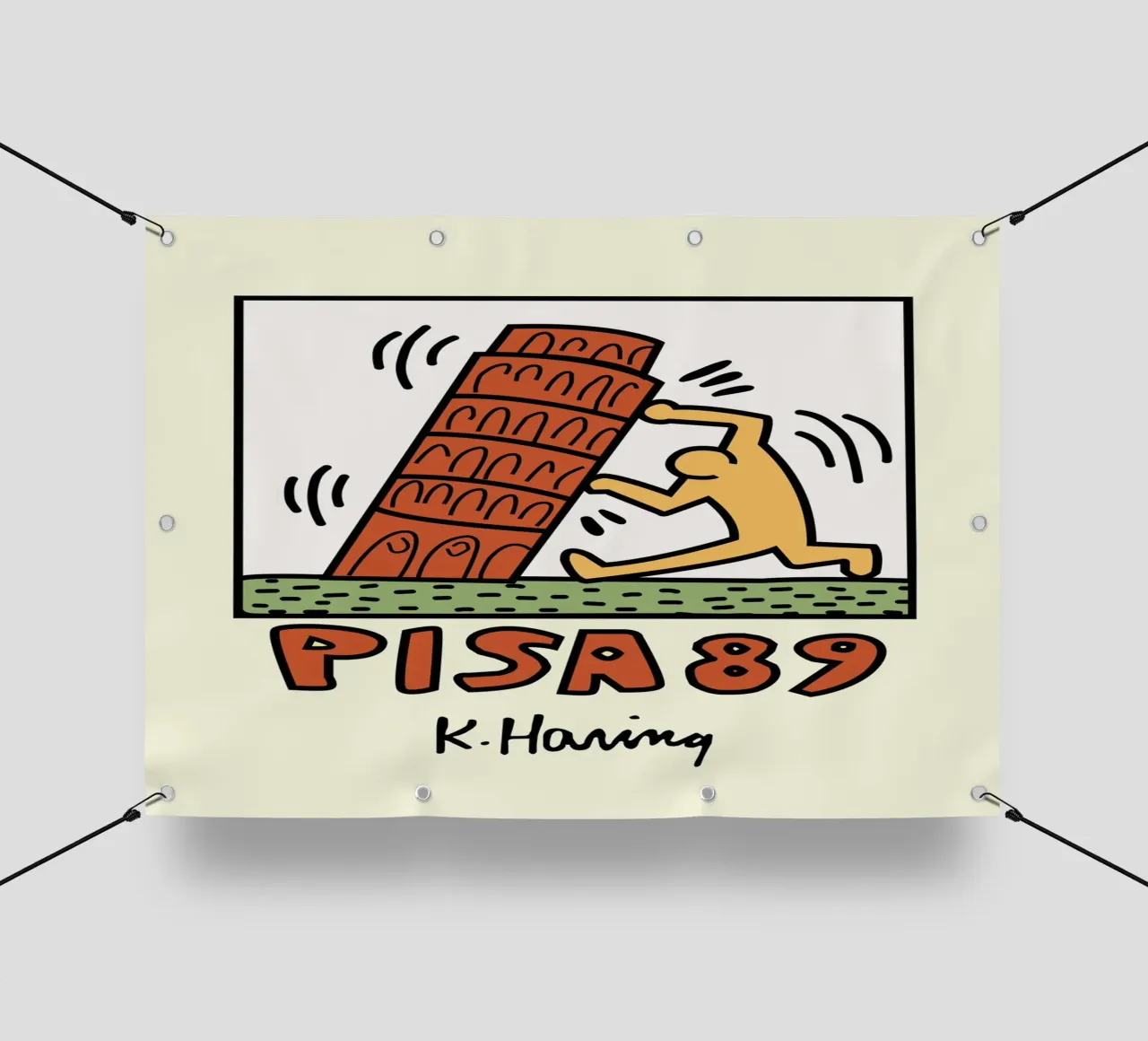 Keith Haring Pisa 89 Poster Pop Art telo in pvc da ClubArt