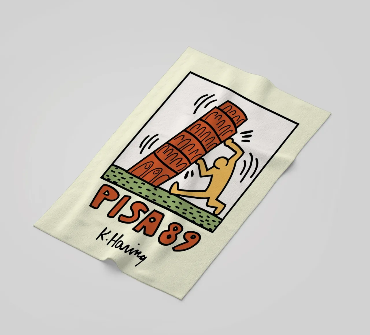 Keith Haring Pisa 89 Poster Pop Art telo mare da ClubArt