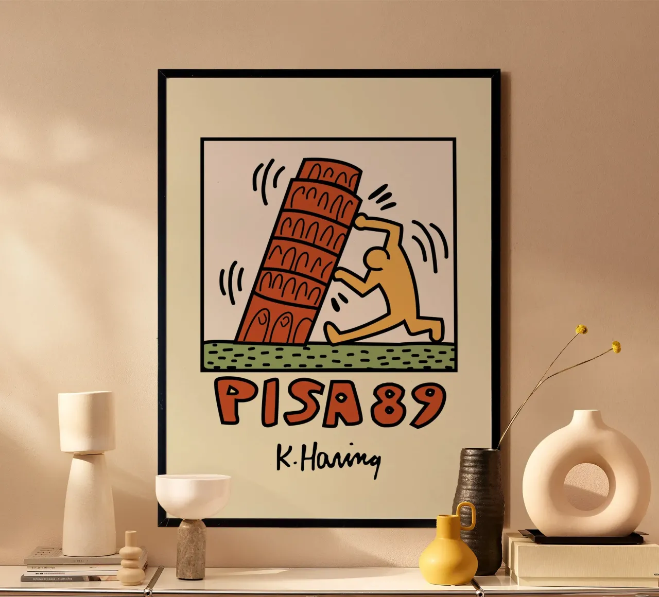 Keith Haring Pisa 89 Poster Pop Art carta hahnemühle da ClubArt
