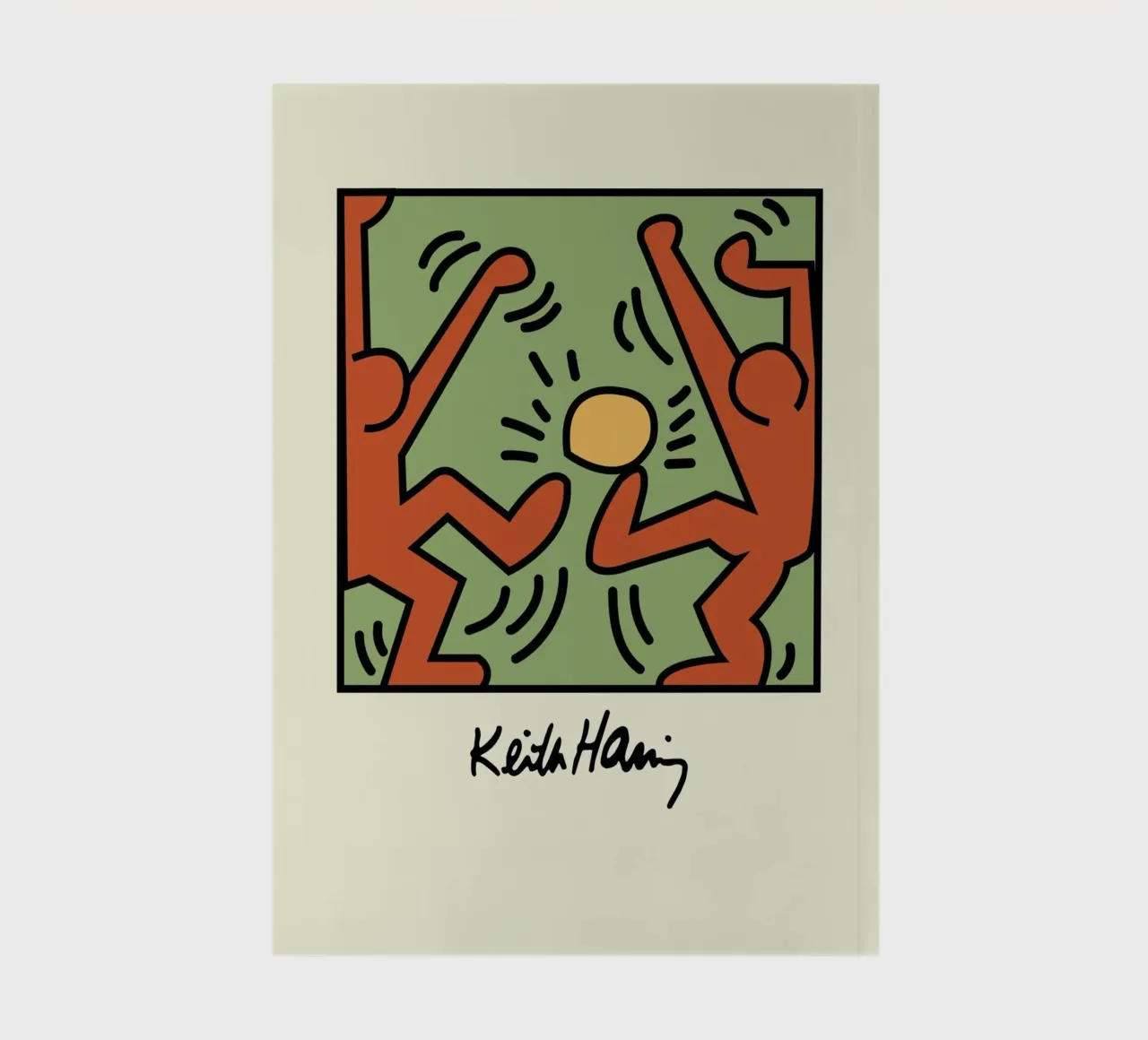 Keith Haring Radiant Figures Pop Art Print notebook by ClubArt