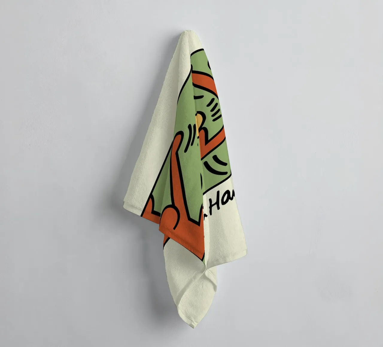 Keith Haring Radiant Figures Pop Art Print towel by ClubArt
