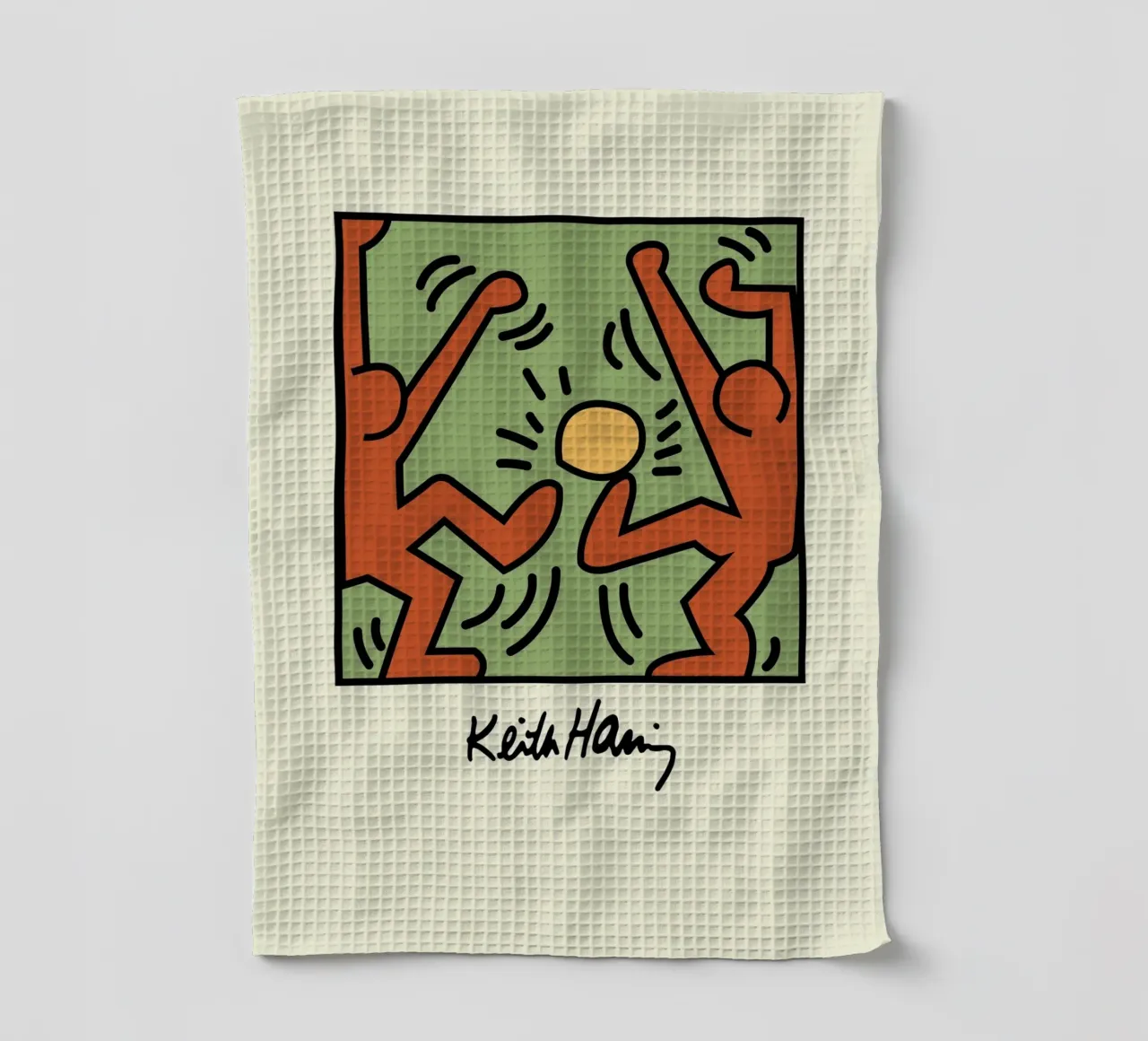 Keith Haring Radiant Figures Pop Art Print torchon de ClubArt