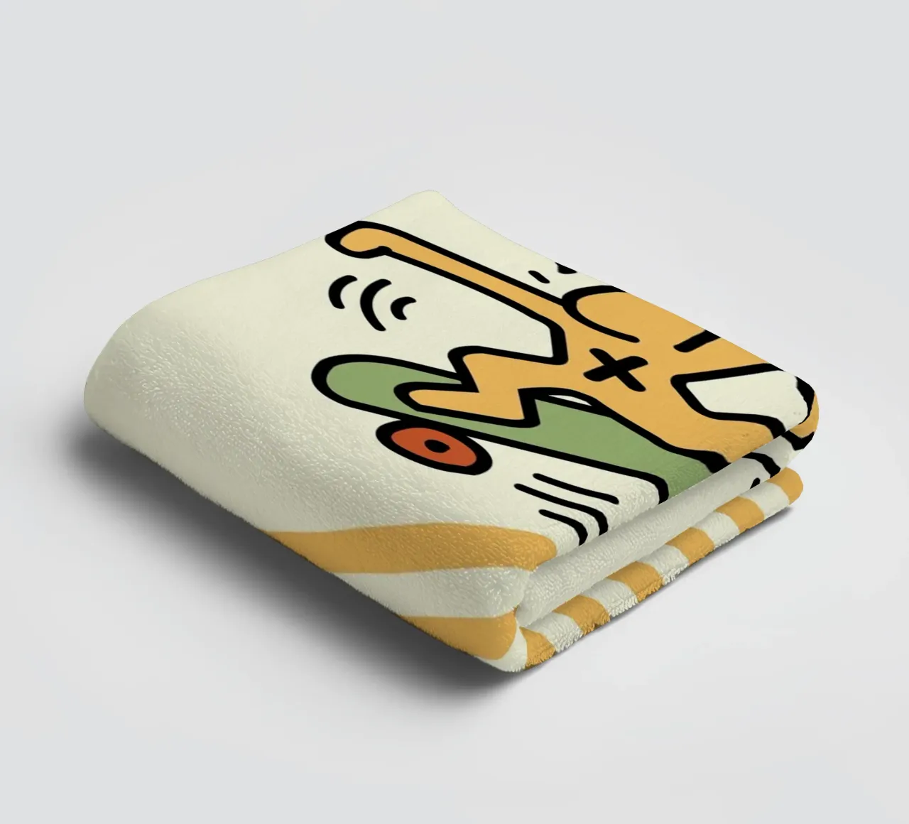 Keith Haring Skateboarder Pop Art Print towel by ClubArt