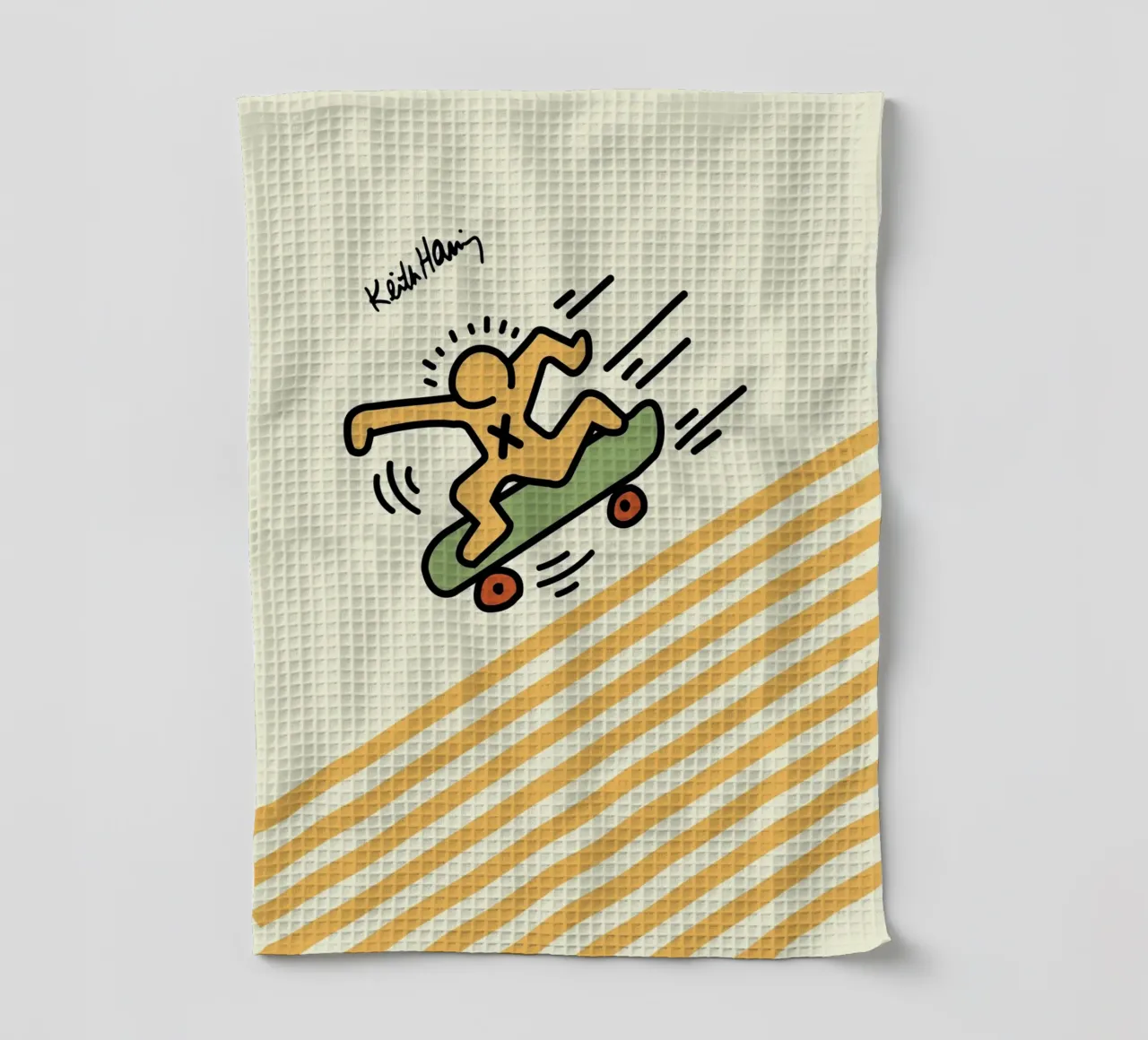 Keith Haring Skateboarder Pop Art Print torchon de ClubArt