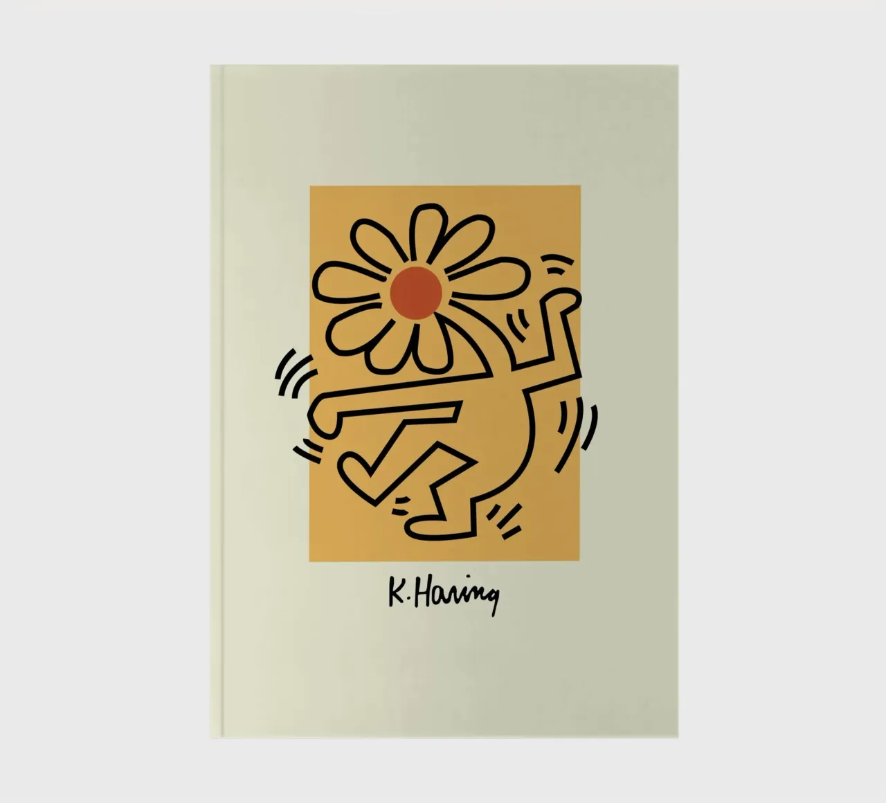 Keith Haring Flower Figure Pop Art Print notebook by ClubArt